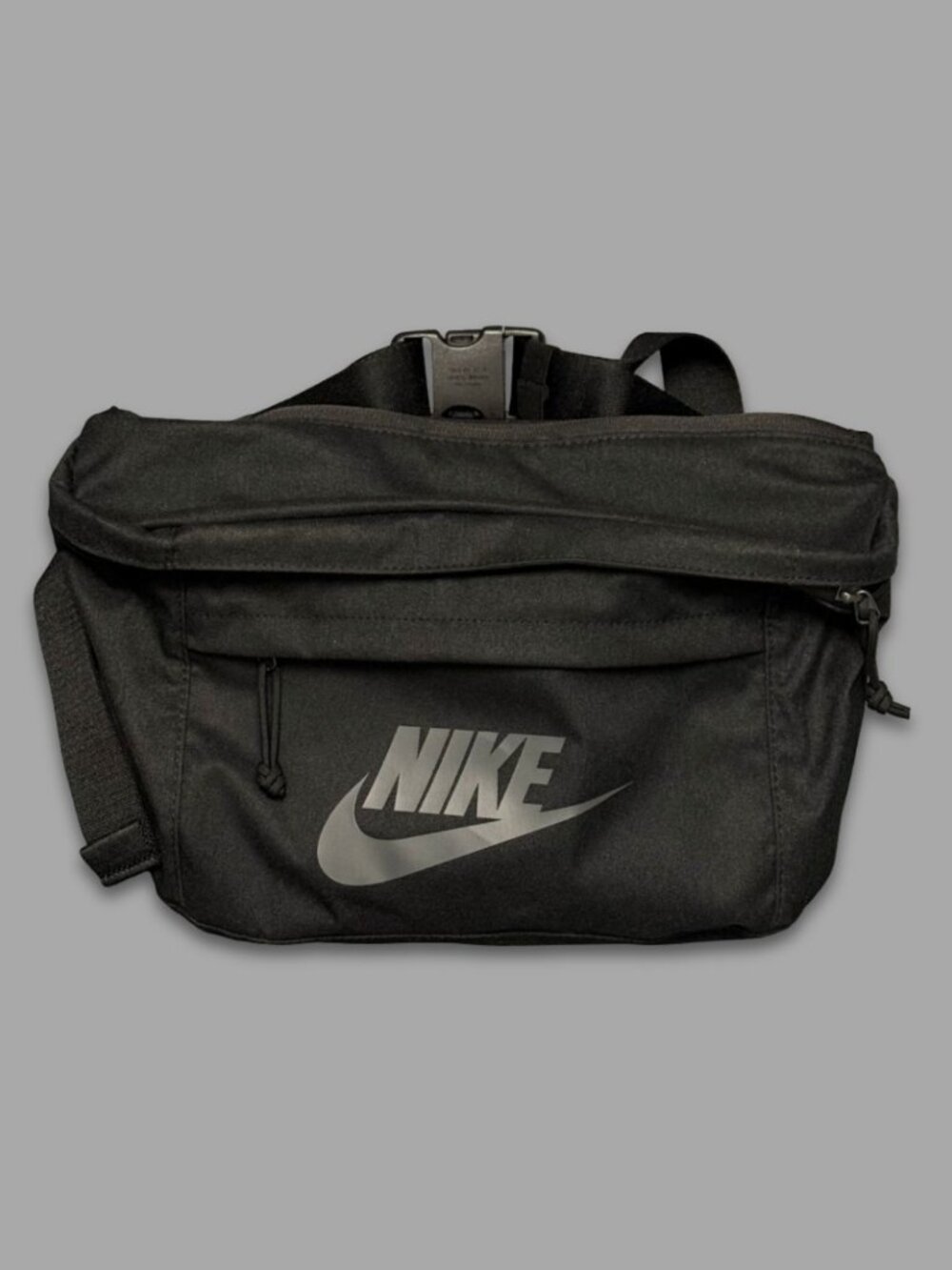 NIKE Black Nylon Oversized Fanny Pack